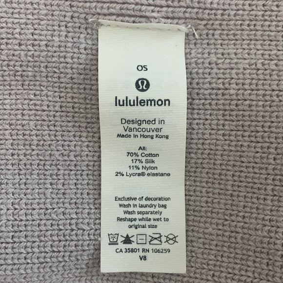 Lululemon Exaltation Wrap Reversible Cardigan Knit Shrug Sweater Cotton Silk O/S - Picture 9 of 10